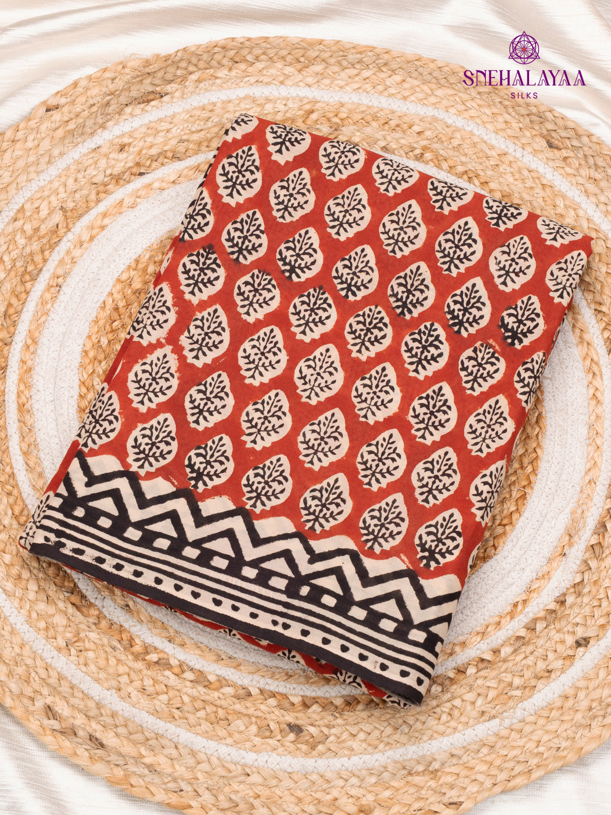 Maroon Jaipur Cotton Saree